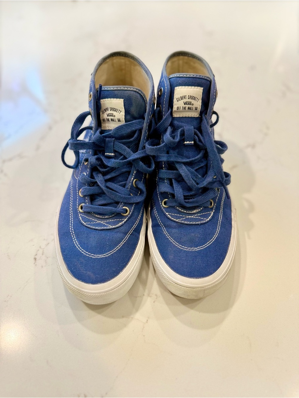 Men’s Vans Gilbert Crockett Blue Canvas Decon High-Top Sneakers size 9.5 Great